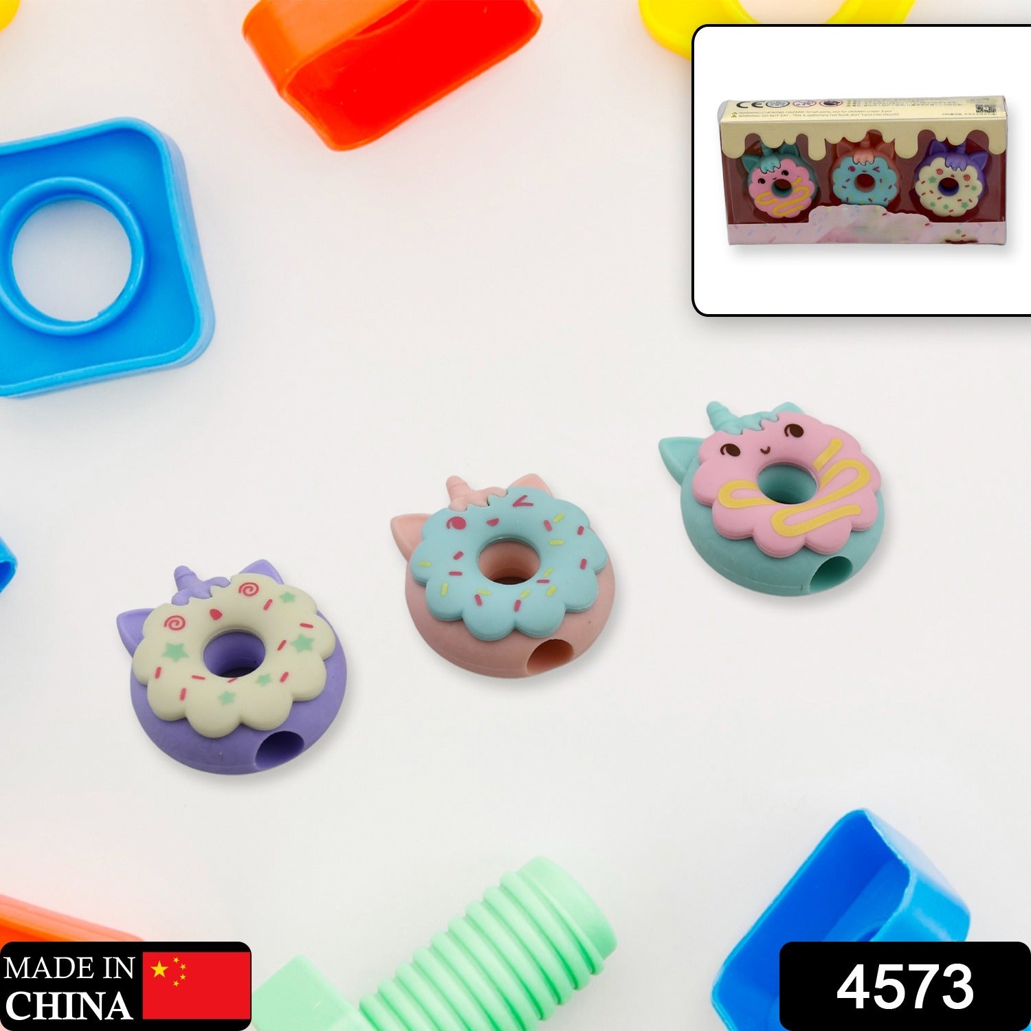 4573 Tree Small Sized Cartoon Themed Non-Toxic Donut Erasers, School Stationery | for Kids - Boys & Girls | Birthday Gift |Return Gift (3pc Set) 4573 Tree Small Sized Cartoon Themed Non-Toxic Donut Erasers, School Stationery | for Kids - Boys & Girls | Birthday Gift |Return Gift (3pc Set)